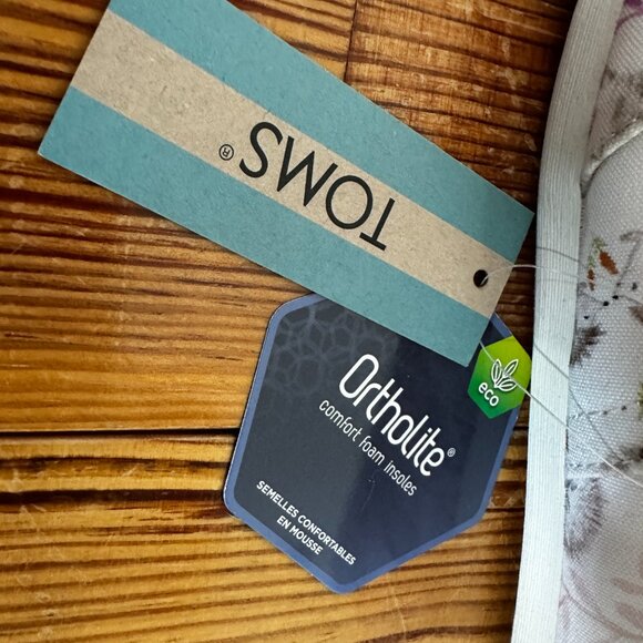 NWT TOMS Women's Size 8.5 White Happy Hedgehogs Alpargata Slip-On Shoes - Picture 8 of 11